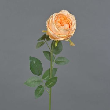 Rose en tissu THYRI, pêche, 65cm