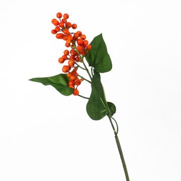 Fausse branche de sureau HOLDA, avec baies, orange, 45cm