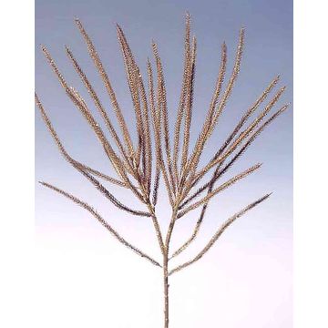 Branche de cèdre artificiel THEOBALD, paillettes, or, 60cm