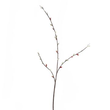 Fausse branche de saule SORA, avec fleurs, brun, 100cm