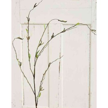 Branche de bouleau synthétique AZIR avec fleurs, brun-vert, 125cm