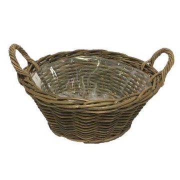 Corbeille à plantes en rotin ASIA, brun, 18cm, Ø43cm