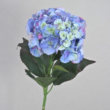 Hortensia en tissu ANGELINA, bleu-violet, 70cm, Ø 23cm