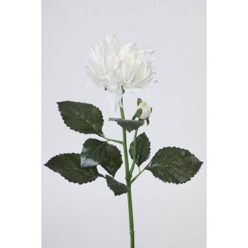 Dahlia en soie MARTINA, blanc, 75cm, Ø14cm