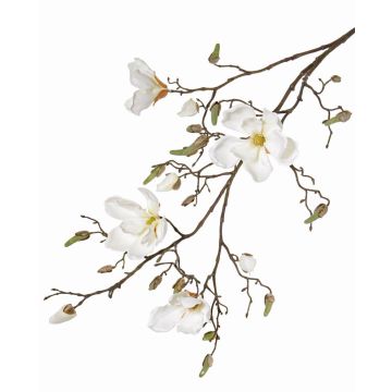 Magnolia en soie LORA, crème, 110cm, Ø10-12cm