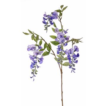 Branche de glycine en tissu SOULA avec fleurs, bleu, 80cm