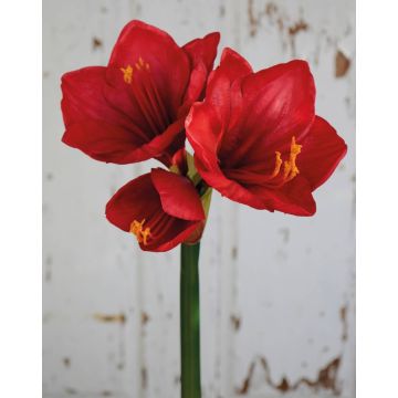 Amaryllis artificiel YOLANTE, rouge, 70cm, Ø23cm