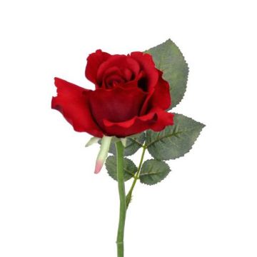 Rose en soie ELLI, rouge, 30cm, Ø6cm