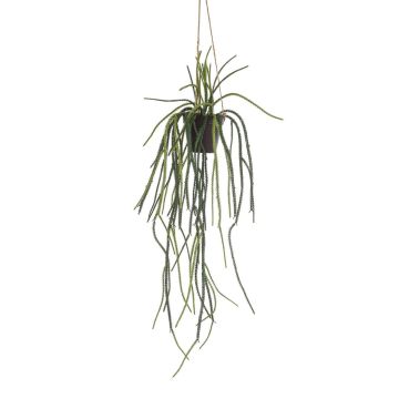 Panier suspendu avec rhipsalis artificiel JEXIA, pot décoratif, vert, 85cm