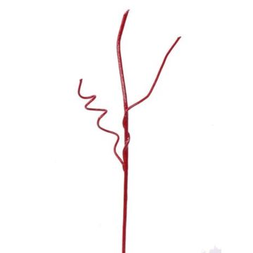 Branche de saule tortueux artificiel, AZMIDI, rouge laqué, 95cm