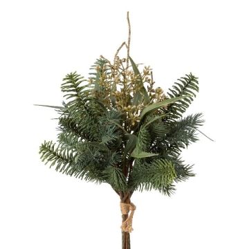 Botte d'eucalyptus et de sapin décorative RAVOL avec des baies, vert-or, 45cm Botte d'eucalyptus et de sapin décorative RAVOL avec des baies, vert-or, 45cm