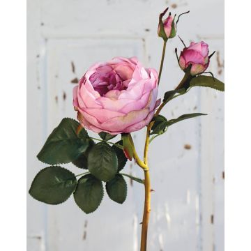 Rose-Chou artificielle MIRETTA, rose, 60cm, Ø3-9cm