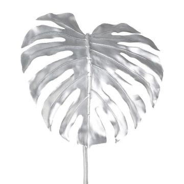 Feuille artificielle Philodendron Monstera Deliciosa MENKIS, argent métallique, 90cm