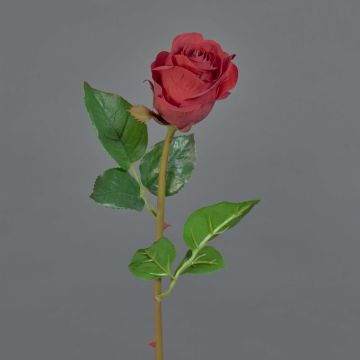 Fleur en tissu Rose GENIO, rouge, 60cm