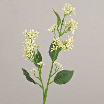 Branche de boule de neige décorative LABIBA avec des bourgeons, crème, 60cm