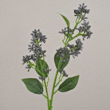 Branche de boule de neige décorative LABIBA avec des bourgeons, bleu, 60cm