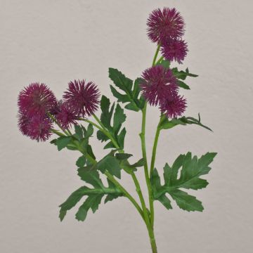 Branche fleurie artificielle Chardon boule TRAUDLINDE, violet, 55cm