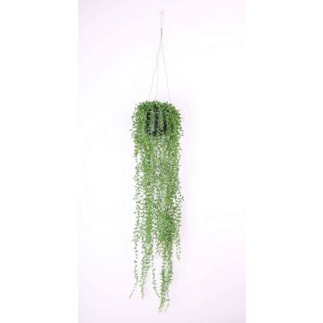 Panier suspendu avec le séneçon artificiel COSIMA, pot décoratif, vert, 70cm