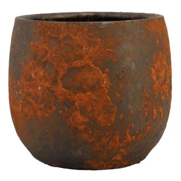 Cache-pot en céramique OLEG, brun rouille, 21cm, Ø24cm