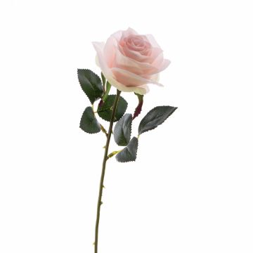 Rose en soie SIMONY, rose clair, 45cm, Ø8cm