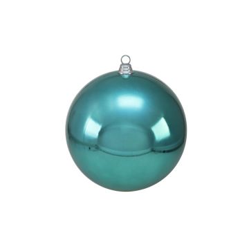 Boule de sapin de Noël TEODORA, turquoise brillant, Ø30cm