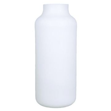 Vase de table en verre SIARA, blanc mat, 35cm, Ø15cm