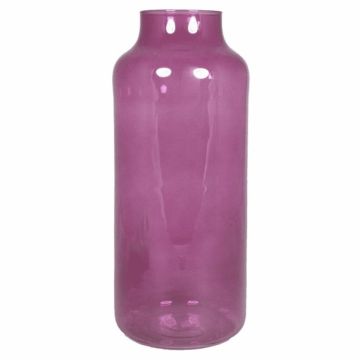 Vase de table en verre SIARA, rose-transparent, 35cm, Ø15cm