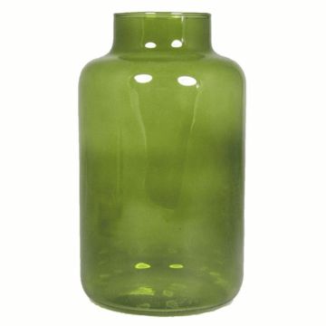Vase de table en verre SIARA, vert olive-transparent, 25cm, Ø15cm