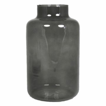 Vase de table en verre SIARA, noir-transparent, 25cm, Ø15cm