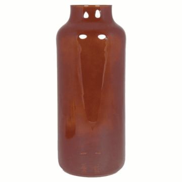 Vase de table en verre SIARA, ambre-transparent, 35cm, Ø15cm