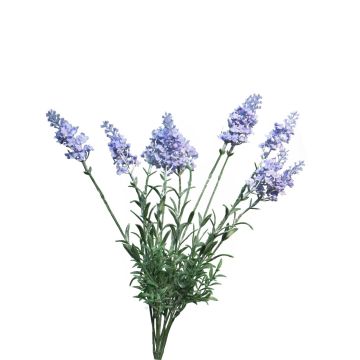 Fleur artificielle bouquet de lavande MINGMAO sur piquet, lilas-bleu, 40cm