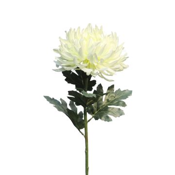 Fleur artificielle chrysanthème LINGYUN, blanc, 65cm