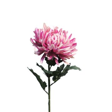 Fleur artificielle chrysanthème LINGYUN, rose, 65cm
