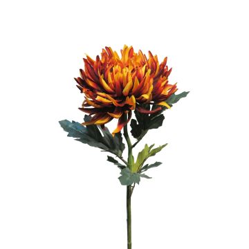 Fleur artificielle chrysanthème LINGYUN, orange, 65cm