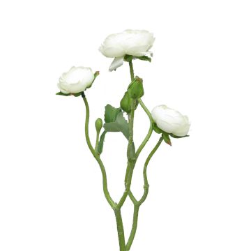 Fleur artificielle renoncule JIXIANG, blanc, 50cm