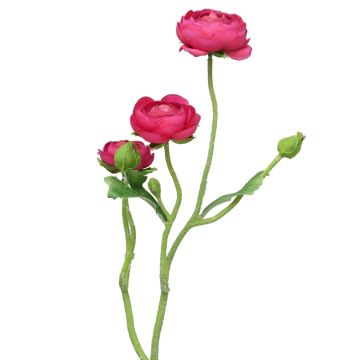 Fleur artificielle renoncule JIXIANG, fuchsia, 50cm