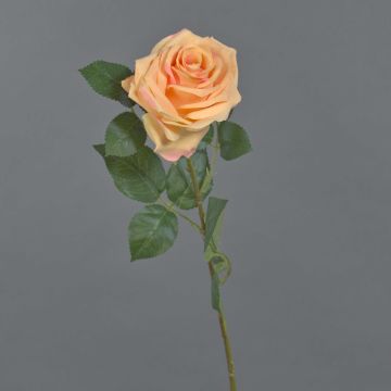 Rose artificielle KAILIN, saumon-rose, 65cm