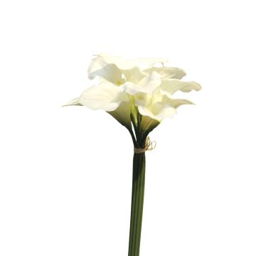 Bouquet de calla artificiel YONGHENG, crème, 45cm