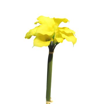 Bouquet de calla artificiel YONGHENG, jaune-vert, 45cm