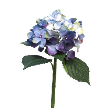 Fleur artificielle hortensia FUXIANG, bleu-violet, 50cm