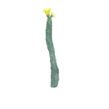 Cactus colonnaire décoratif ANRAN avec fleurs, piquet, jaune, 35cm