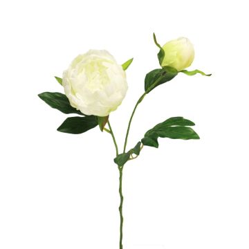 Fleur artificielle pivoine YIXUAN, crème, 40cm