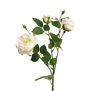 Branche décorative de Rose SHIYUN, crème, 60cm