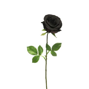 Rose artificielle RUYUN, noir, 45cm