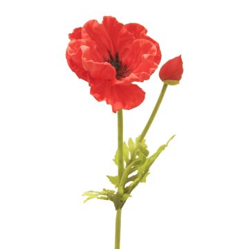 Fleur artificielle coquelicot HONGYAN, rouge clair, 65cm