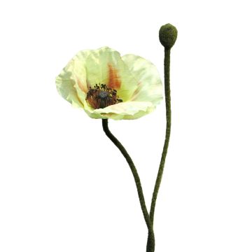 Fleur artificielle coquelicot YILAN, vert clair-rouge, 60cm