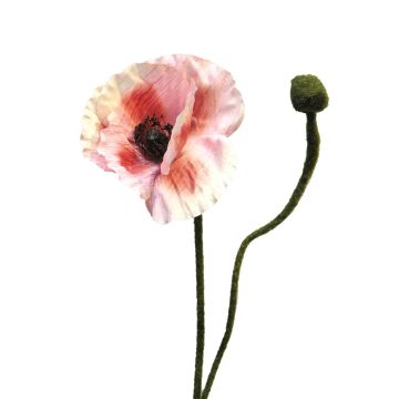 Fleur artificielle coquelicot YILAN, rose-fuchsia, 60cm