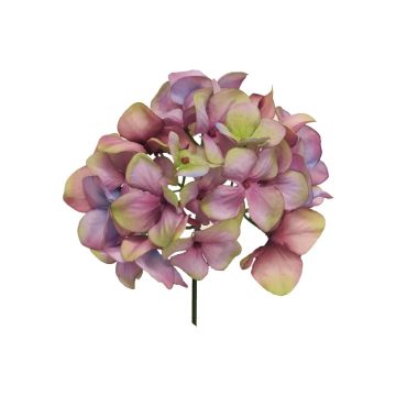 Fleur décorative Hortensia FUHUA, rose-vert, 25cm