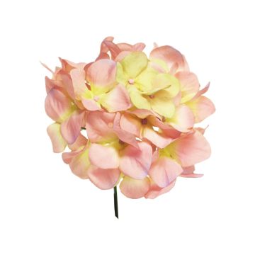 Fleur décorative Hortensia FUHUA, rose-crème, 25cm