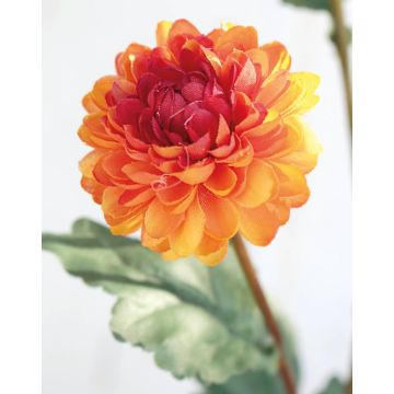Chrysanthème artificiel RYON, orange, 70cm, Ø3-5cm